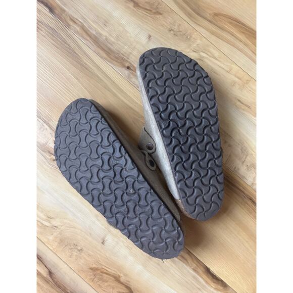 Birkenstock Boston Suede Taupe Size 41 Men's Women’s Very Good Used Condition - Picture 4 of 4